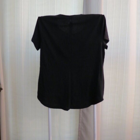 Tek Gear Black Tee with Blue and Green Print - Picture 3 of 3